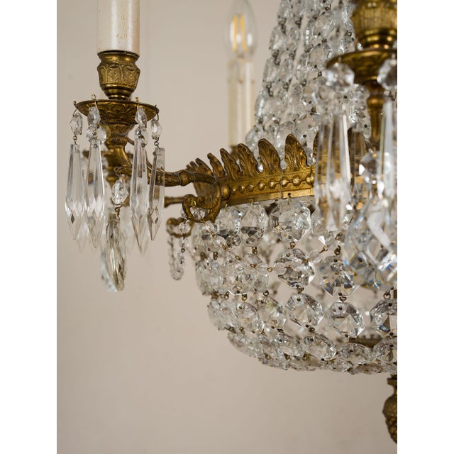 Vintage Empire Style Chandelier, 1930s For Sale - Image 4 of 14