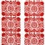Sample - Schumacher Castanet Fabric in Red For Sale