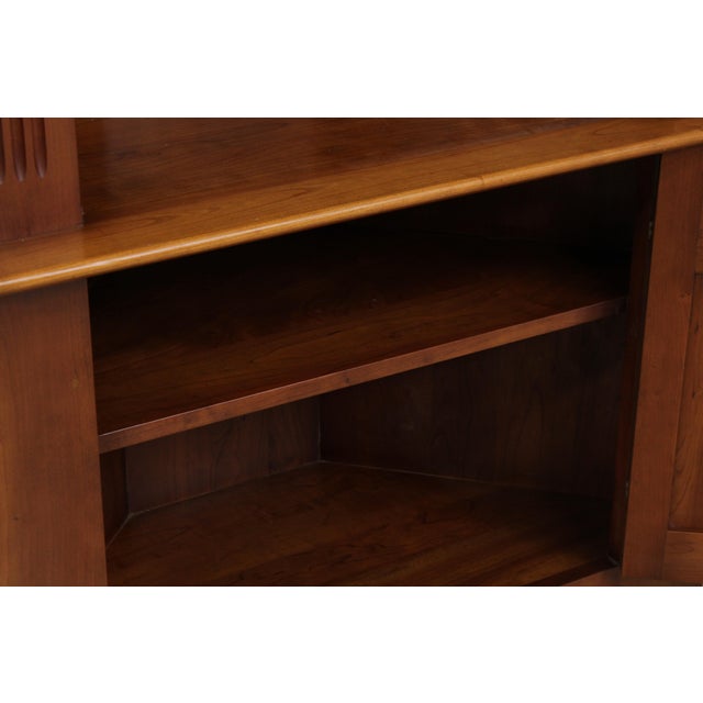 Wood Pair Stickley Cherry Valley Corner China Cabinets For Sale - Image 7 of 18