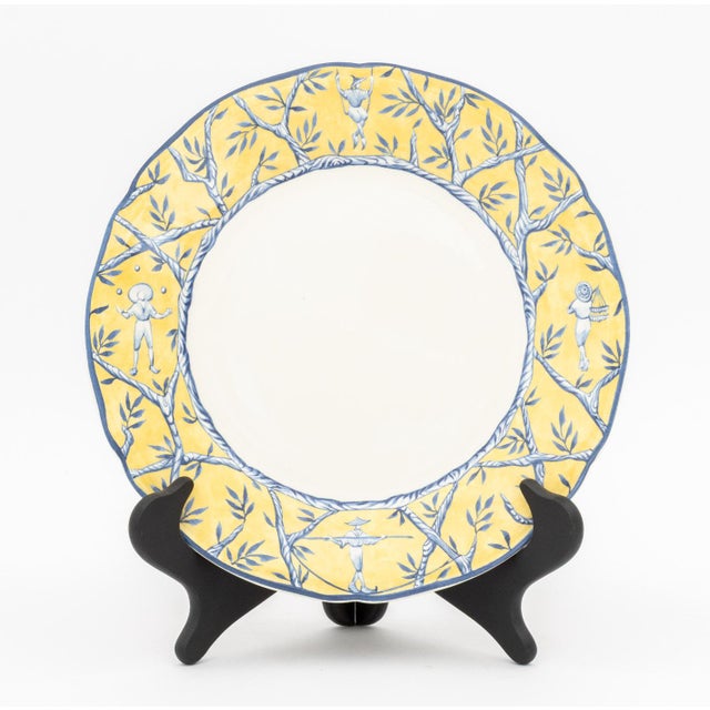 Faiencerie De Gien "Baladins" Plate Service for 6 For Sale - Image 9 of 13