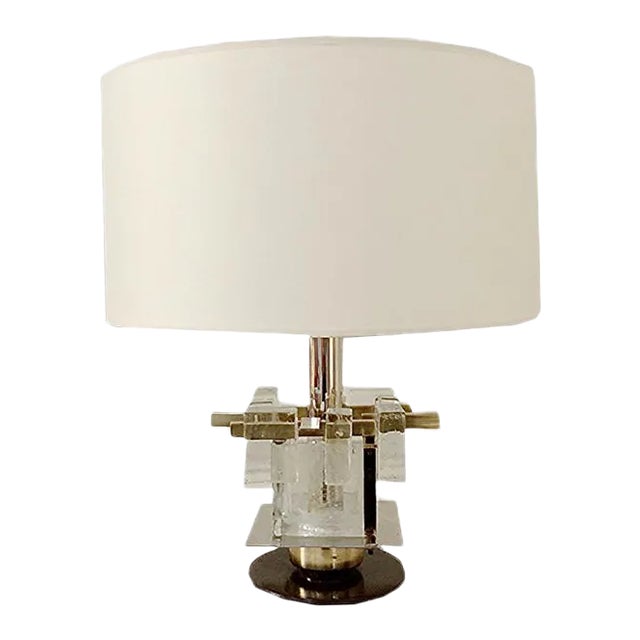 Italian Murano Glass Table Lamp from Poliarte, 1960s For Sale