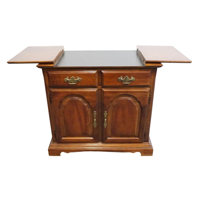 Brown Bernhardt Furniture Solid Cherry Traditional Style 49" Flip Top Server Buffet For Sale - Image 8 of 18