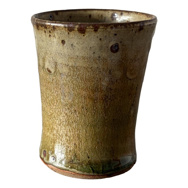 Aesthetic Cup in Pyrite Stoneware by Gustave Tiffoche, France, 1970s For Sale