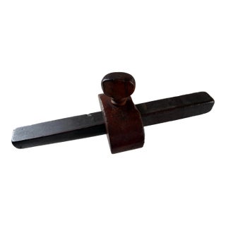 19th Century English Rosewood Marking Gauge With Original Wooden Locking Screw For Sale