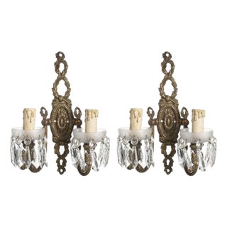 Two-Light Wall Lights, Set of 2 For Sale