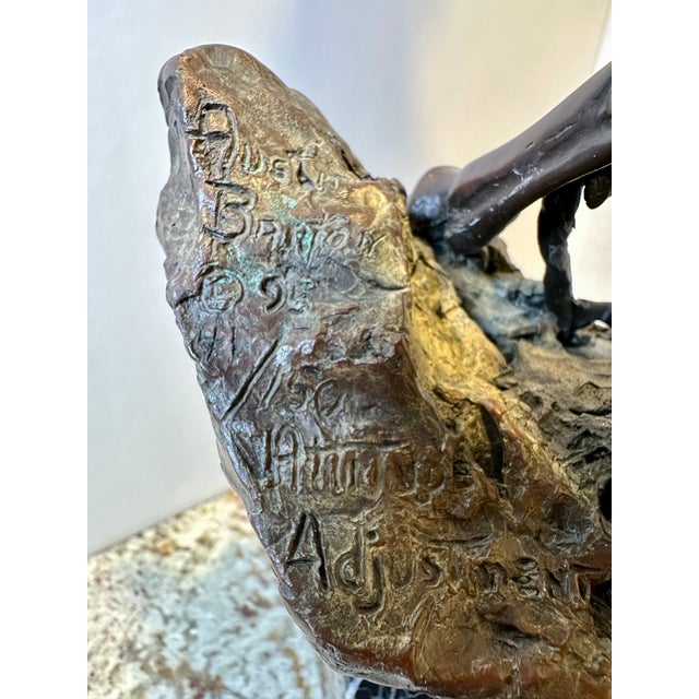 Austin Barton “Attitude Adjustment” Signed Limited Edition Bronze Sculpture | 1995 For Sale - Image 14 of 18