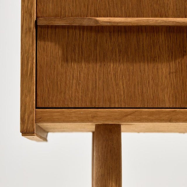 Beige Mid-Century Oak Nightstand, 1960s For Sale - Image 8 of 15