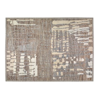 Moroccan Hand Knotted Wool Rug, 9'x12'6" For Sale