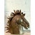 Copper Vintage Brutalist Torch Cut Copper Horse Head For Sale - Image 8 of 10