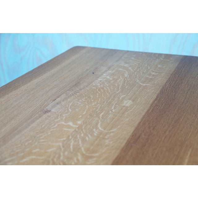 Custom Monumental Quarter Sawn Oak Conference Dining Table Studio Made For Sale - Image 9 of 11