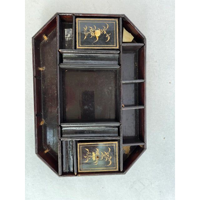 Antique Chinoiserie Sewing Box For Sale - Image 10 of 12