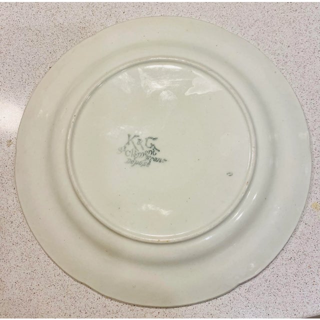 Mid 20th Century Vintage St. Clement Faience France Decorative Plate For Sale - Image 5 of 6