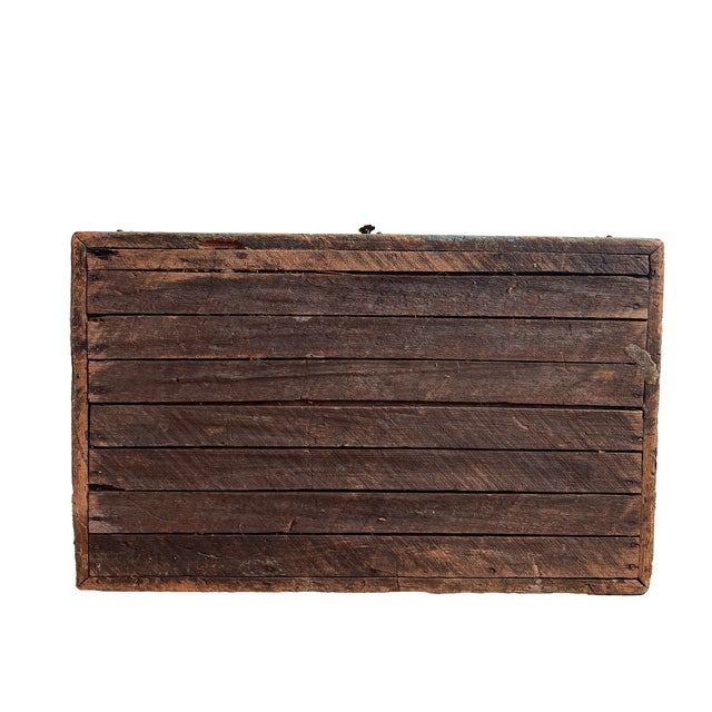 Antique Sage Green Carpenters Chest For Sale In Providence - Image 6 of 8