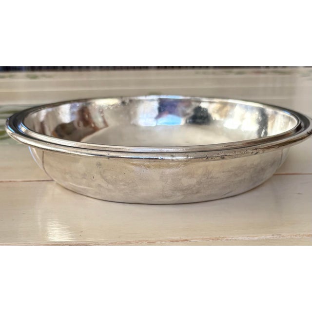 Mappin & Webb Antique Rare Silver Plate Platter Carlton Tower Hotel London For Sale - Image 4 of 10