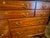 1990s Stickley Hudson Valley Collection Solid Cherry Triple Dresser With Bracket Feet and Solid Brass Bail Pulls. For Sale - Image 11 of 12