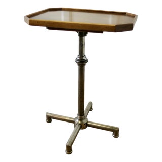 Art Deco Chrome and Walnut Reading Stand, 1920s For Sale