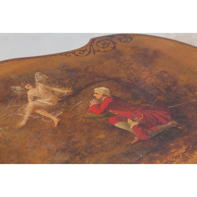 Antique French Louis XV Style Kidney-Shaped Vernis Martin Side Table, 1895 For Sale - Image 6 of 13