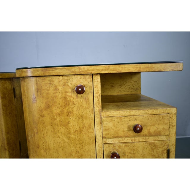 Vintage Art Deco Bedside Tables, Czechoslovakia, 1937s, Set of 2 For Sale - Image 9 of 18