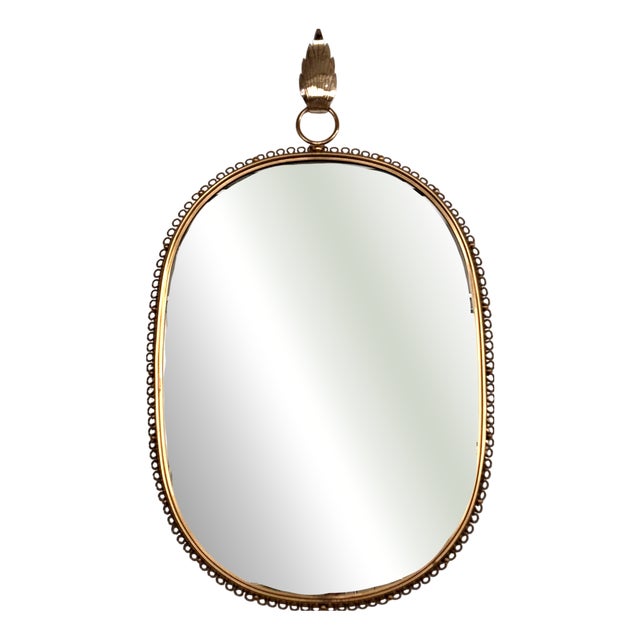 Large Wall Mirror in Brass by Josef Frank for Svenskt Tenn, 1960s For Sale
