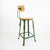 Mexican Authentic Vintage Industrial Factory Stool For Sale - Image 3 of 4