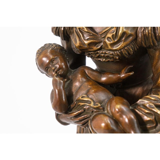 Figurative Pierre Louis Detrier (1822-1897) - Woman With Child, Bronze Figurative Sculpture For Sale - Image 3 of 5