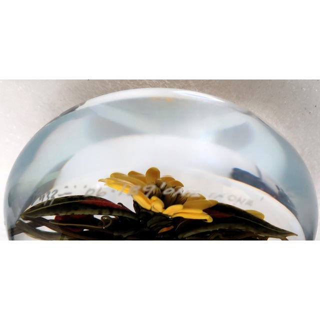 Chris Buzzini (American B. 1949) -One of a Kind Magnificent Paperweight From the Widely Acclaimed Glass Artist Extraordinaire For Sale - Image 16 of 18