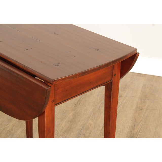 Wood Stephen Von Hohen Custom Crafted Pine Drop Leaf Side Table For Sale - Image 7 of 12