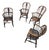 Antique Windsor High Spindle Back Armchairs in Elm Wood, 1800s, Set of 4 For Sale