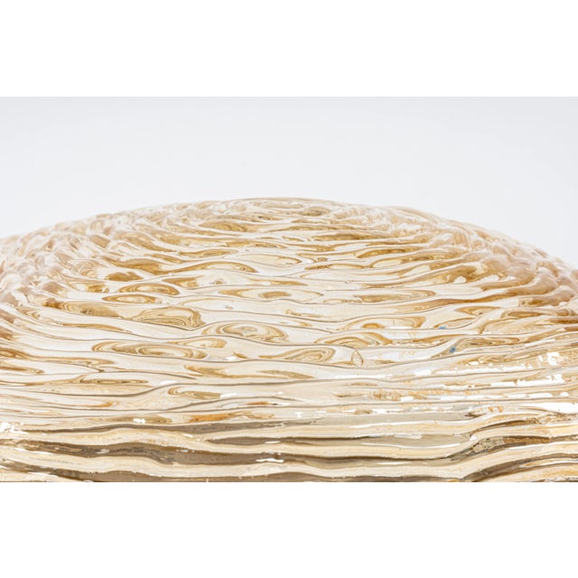 1960s Amber Glass Sconces in Thumbprint Shape, Germany, 1970s, Set of 2 For Sale - Image 5 of 10