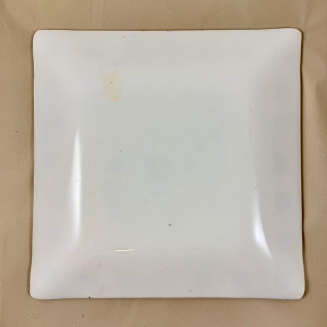 White Opal Glass Peace Dove Vide-Poche Plate, Briard, 1960s For Sale - Image 11 of 11
