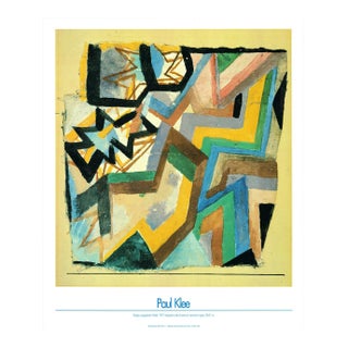 After Paul Klee - "Colored and Graphic Angles" Vintage Art Print Lithography 1989 80s For Sale