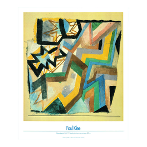 After Paul Klee - "Colored and Graphic Angles" Vintage Art Print Lithography 1989 80s