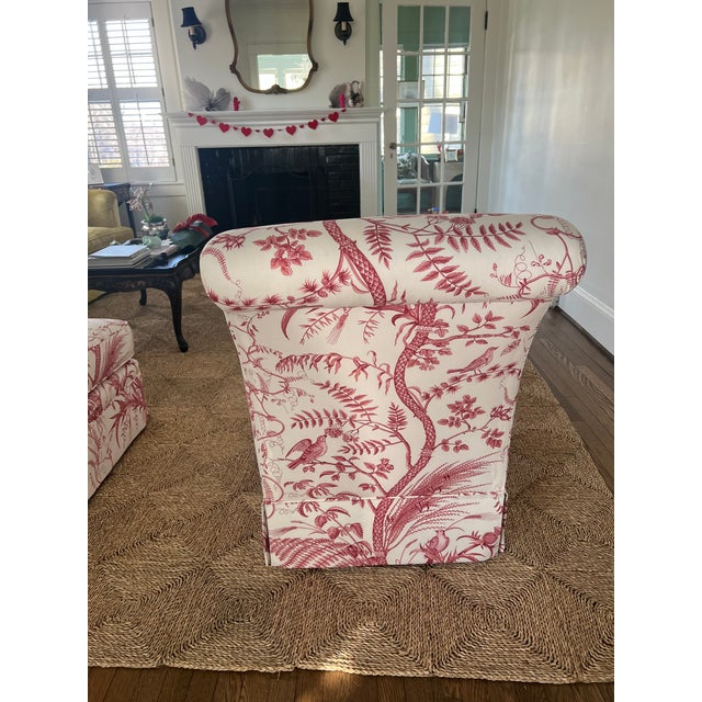 Red Two Chairs - Brunschwig & Fils Bird and Thistle For Sale - Image 8 of 12