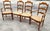Brown Vintage Ladder Back Rush Seat Dining Chairs Set of 4 For Sale - Image 8 of 12