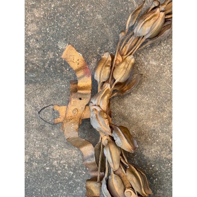 Gold 19th Century Tole Wreath For Sale - Image 8 of 9