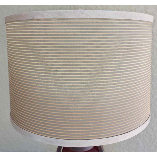 2000 - 2009 Contemporary Van Teal Amber Ombre Solid Lucite Acrylic Table Lamp With Shade For Sale - Image 5 of 10