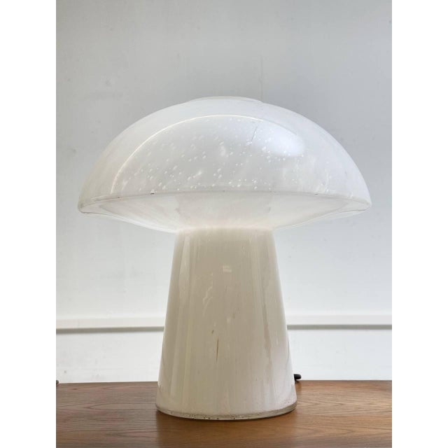 Vintage Glass Mushroom Table Lamp from Limburg, Germany, 1970s For Sale - Image 4 of 4