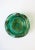 Emerald Italian Murano Art Glass Bowl, Organic Modern, Emerald Green Gold, Mid-20th Century, Italy For Sale - Image 8 of 12