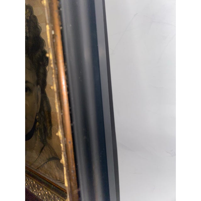 Antique Ornate Gilded Wood Picture Frame With Carved Details. For Sale - Image 10 of 12