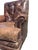 Distressed Leather Pottery Barn Chair and Ottoman For Sale In New York - Image 6 of 9