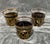 Metal Vintage Culver LTD Ebony Baroque Gold Lowball Glasses - Set of 3 For Sale - Image 7 of 12