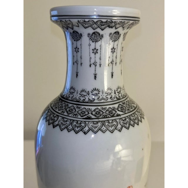 Ceramic Mid-Century Chinoiserie Vase For Sale - Image 7 of 11