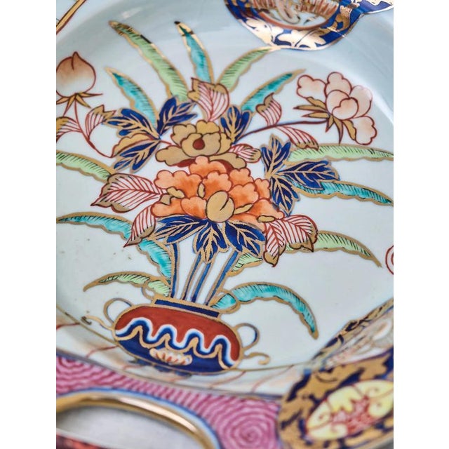 Green Japanese Porcelain Imari Shaving Plate For Sale - Image 8 of 12