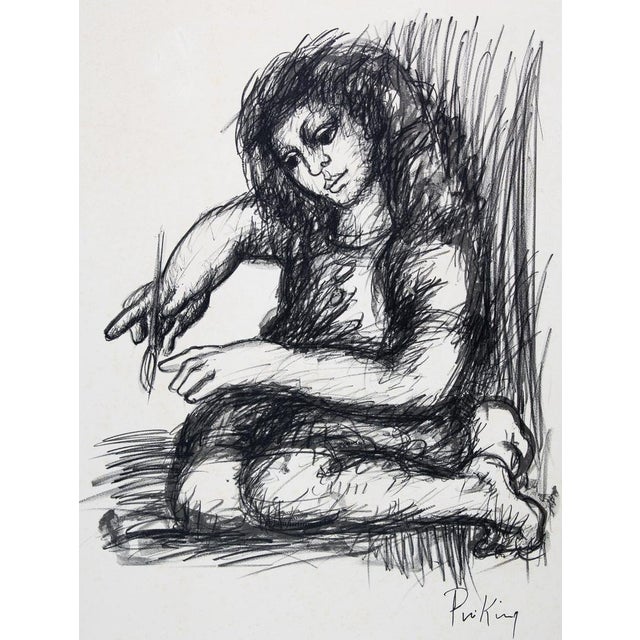 Franz Priking (1929-1979) Calligraphy Original lithograph Signed in felt-tip pen On Arches wove paper, 63 x 81 cm (approx....