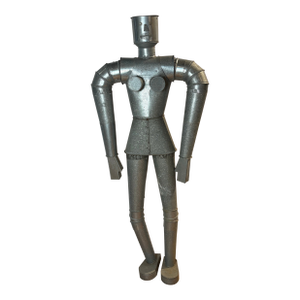 Large-Scale Industrial Galvanized Steel Robot Sculpture, Folk Art