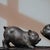 Mid 20th Century Vintage Pair of Gilt Bronze Pig Figures - Chinese Zodiac Sculptures For Sale - Image 5 of 9