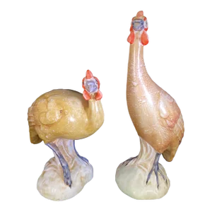 Mid 20th Century Italian Chicken Figurines - A Pair