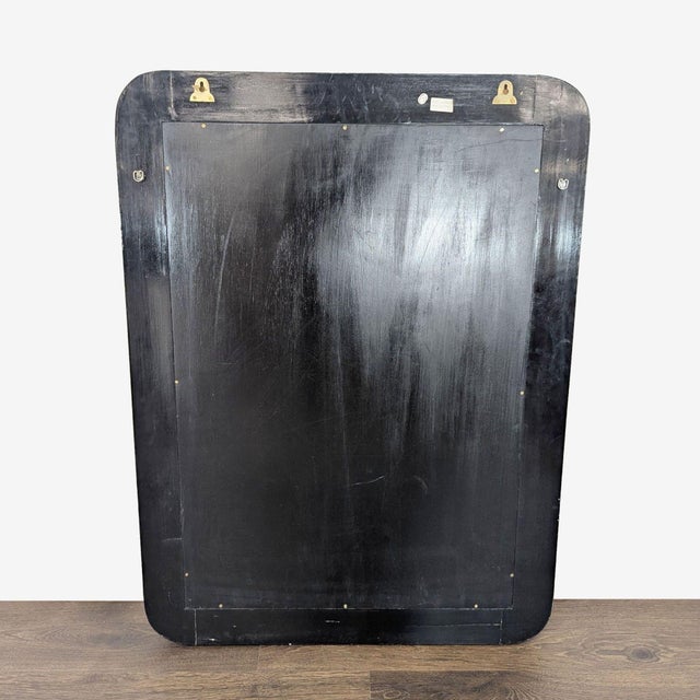 Contemporary Asian Inspired Lacquered Wood Framed Mirror For Sale - Image 3 of 6