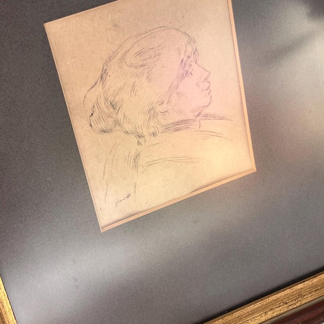 19th Century Pierre Auguste Renoir Etching: Berthe Morisot Portrait, Framed Art For Sale - Image 4 of 9