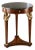 Italian Olive Ash Burl Marble Top Accent Table With Winged Figures For Sale